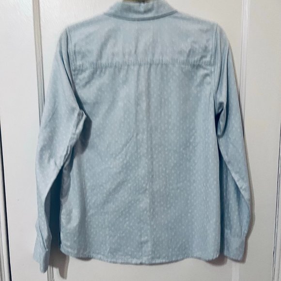 Twik Exclusive 100% Cotton Button Down Shirt, Light Blue/Floral, US M - Picture 4 of 7